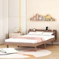 thumbnail image 4 of Furvclv Twin Size Bed Frame, Solid Wood Platform Bed Frame, With Built-in USB Port, Headboard, No Box Spring Need, Under Bed Storage Space, Slat Support Mattress Foundation, 4 of 9