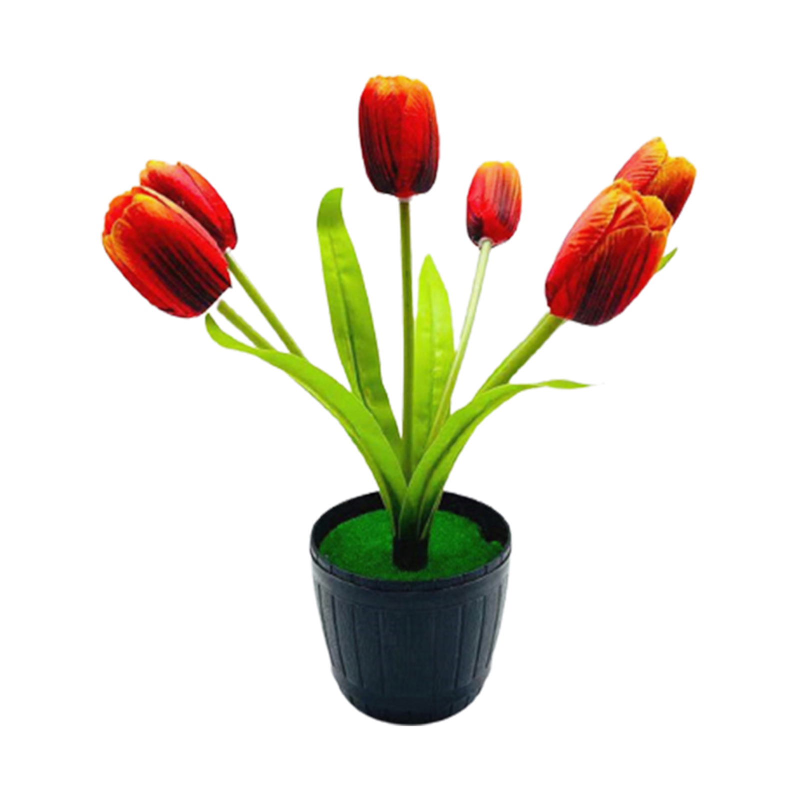 Kinzd Artificial Tulips Vivid Brightcolored Easy to Care Long Lifespan