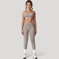thumbnail image 2 of Women's High Waist Full Length Leggings with Seamless Design and Stretch Fit for Everyday Movement - Medium, Gray, 2 of 7