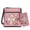 Pink Santa Reindeer, variant on Yuyamidu Blue Snowman PU Leather Crossbody Bag for Women with Wallet 2‑Piece Shoulder Bag Daily Purse Set Adjustable Strap, Multiple Zipper Pockets, for Christmas Gifting, Daily Casual Outings