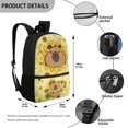thumbnail image 4 of Jeiento Capybara 17 Inch Girls School Backpack Set 5 Pcs Lightweight School Bag with Lunch Bag, Pencil Case and Bookmarks for 9-12 Years Old, 4 of 8
