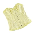 thumbnail image 5 of Women's Renaissance Corset Top, Lace up Corsets for Halloween Gothic Themed Party Shapewear Bustier Top, Yellow Size L, 5 of 8