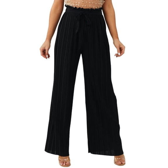 CHEEREAM Womens Baggy Cargo Pants For Womens Athletic Straight Wide Leg High Waisted Pull On Sweat Trousers With Decorative Drawstring Summer Sport Bottom Active Lightweight Breable