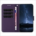 thumbnail image 6 of Case for Samsung Galaxy S22 Ultra with Credit Card Slot, Slim Luxury PU Rugged Non-Slip Grip Shockproof Bumper Full Body Protective Cover Men Women Phone Case for Galaxy S22 Ultra, Purple, 6 of 9