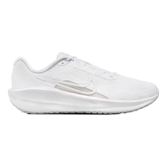 Mens Nike Downshifter 13 Shoe Size: 9.5 White - Wolf Grey Running