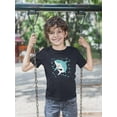 thumbnail image 2 of Grinning Shark Kids Art T-Shirt Toddler -Image by Shutterstock,  5 Toddler, 2 of 4