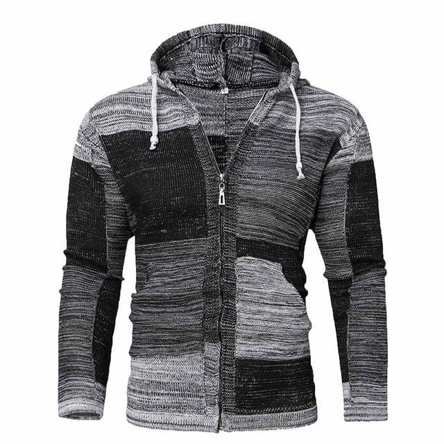 Blusa informal de manga larga con bolsillo y cremallera para hombre, blusa con capucha, prendas de vestir, abrigo Pompotops oipoqjl20000