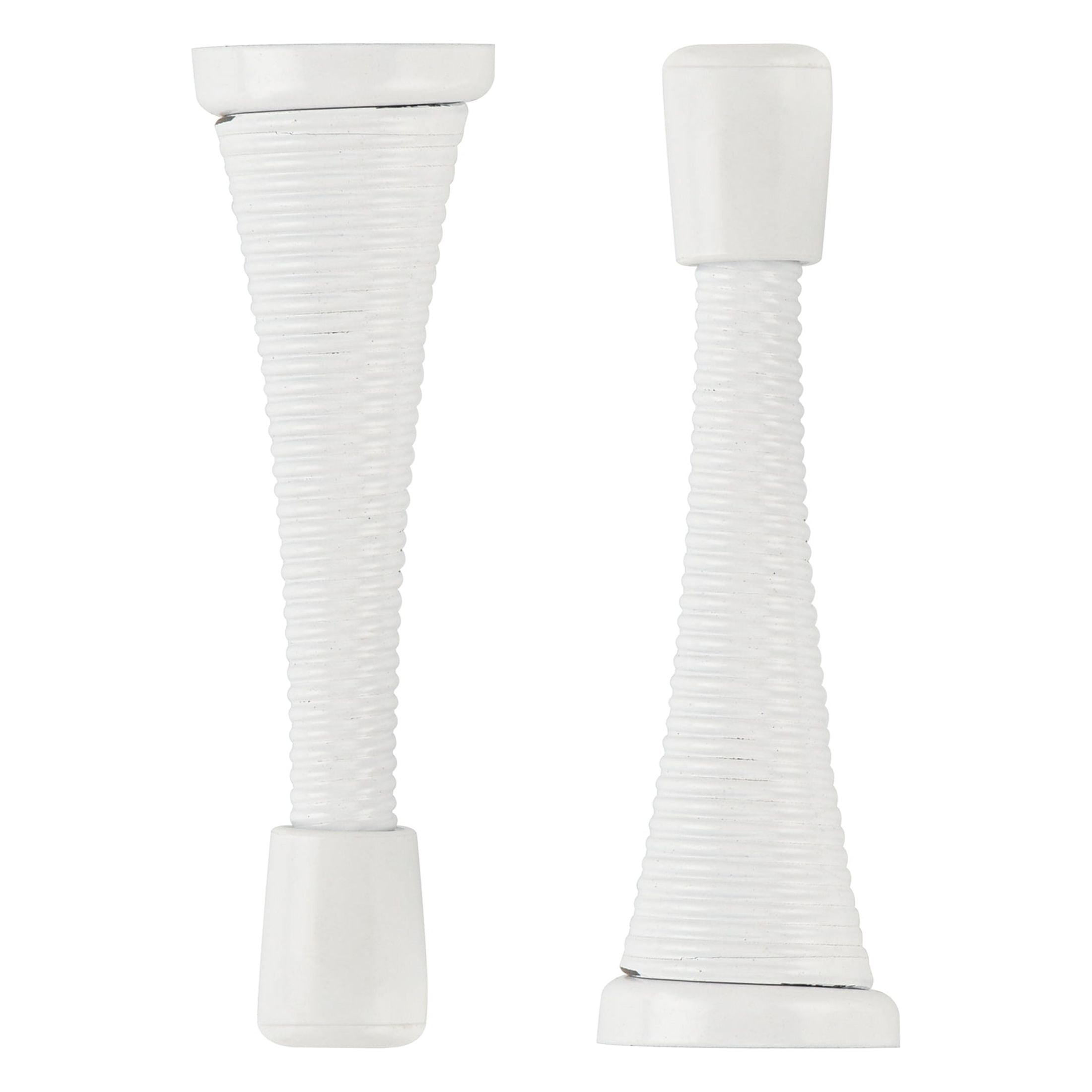 (2 pack) Hyper Tough New Steel Spring Doorstop, White Finish, 2 Pack,0.795 X 2.9 X 0.795 inch