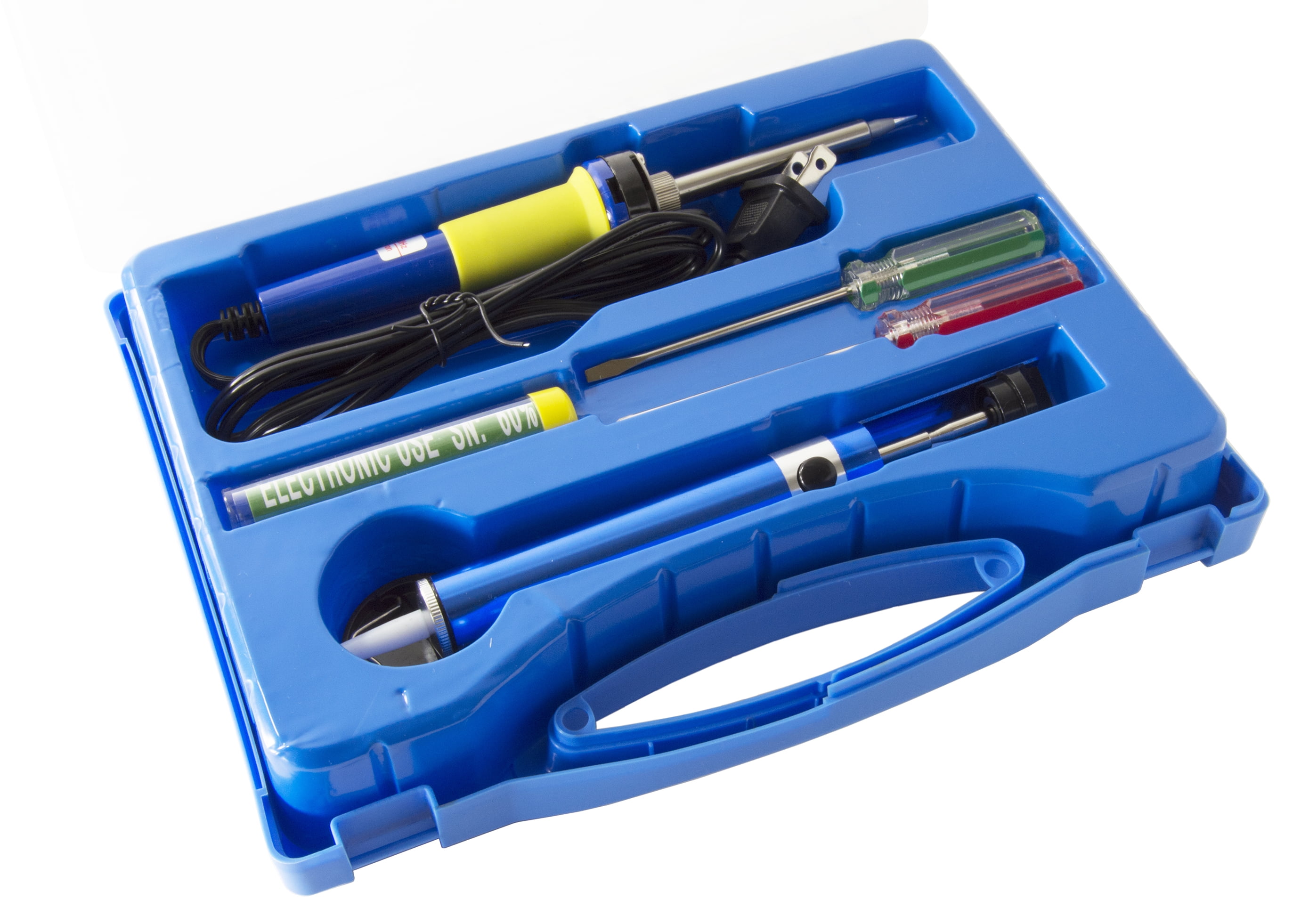 Soldering Iron Kit - Includes 30w Soldering Iron, Solder, Soldering Iron Stand, Desolder Pump, 2 Screwdrivers