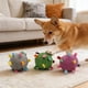 thumbnail image 1 of Juguete interactivo de pelota de peluche para mascotas que suena con el timbre • Sonido de sonqueteo colorido • -Poliéster resistente • Bola de juego suave para interiores de 6,3 pulgadas • Lavable, 1 of 6