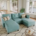 thumbnail image 1 of LLappuil Modular Sectional Sofa, 5 Seat Modular Sectional Sofa with Storage, Faux Leather Waterproof Sofa for Living Room, 1 of 9