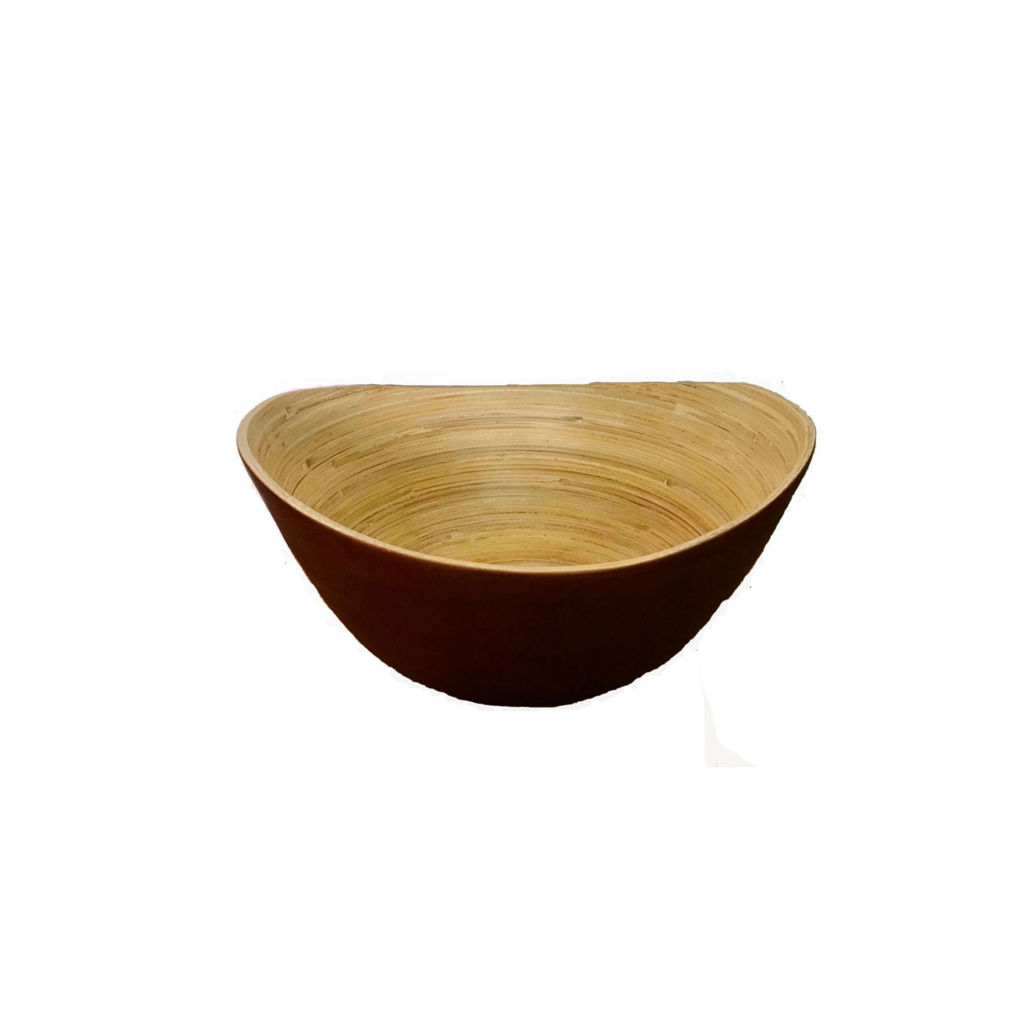 Lerman Decor Bamboo Bowl Walnut