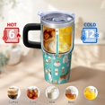 thumbnail image 6 of 20OZ Dog Print Coffee Cup with Handle Straw and Lid Insulated Travel Tumbler Cute Drinkware for Women Friends Perfect Holiday Birthday Gifts Durable and Suitable for Hot Drinks, 6 of 6
