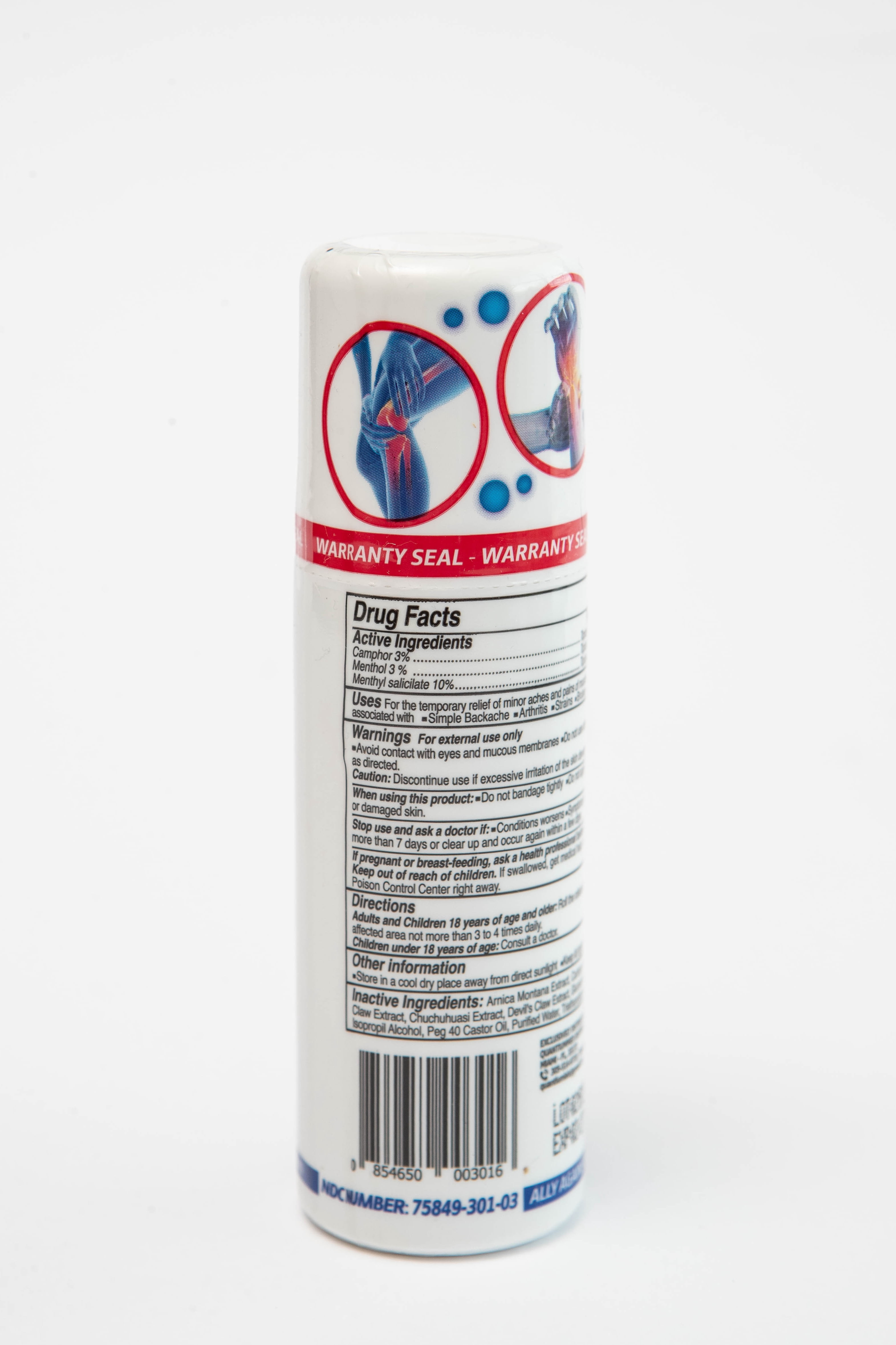 (12 pack) Santo Remedio Valtrum Pain Relief Roll-On With Thermo-Active Muscular Action
