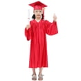 thumbnail image 3 of GraduationMall Shiny Kindergarten & Preschool Graduation Gown Cap Set with 2026 Tassel Red 27(3'6"-3'8"), 3 of 6