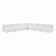 thumbnail image 4 of Modway Mingle Canapé Sectionnel Moderne en Similicuir 7 Pcs, Fini Blanc, 4 of 13