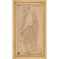 thumbnail image 2 of Florentine School 16x24 Black Ornate Framed Double Matted Museum Art Print Titled: Seated Young Man (1515), 2 of 5