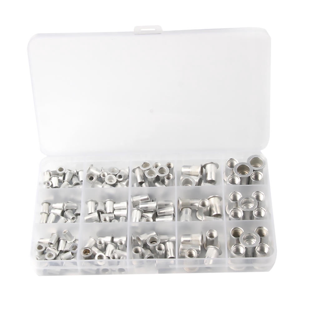 KONTONTY 150Pcs Threaded Rivet Nuts Kit for Industrial Assembly and , Fasteners