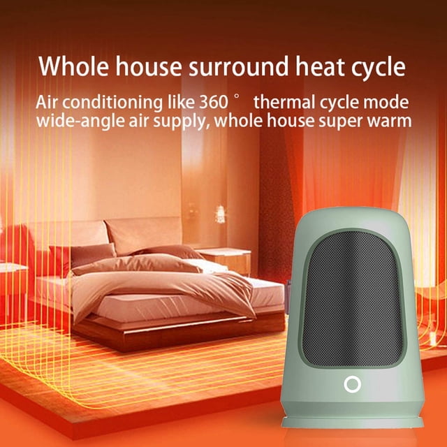 Calentador de escritorio Zhouqiannn, calentador para el hogar, mini calentador de alta potencia, calentador portátil para habitación, calentador para dormitorio con control remoto, calentador de