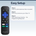thumbnail image 3 of Replacement Remote Control for Roku Player (RK-H2) - Compatible with Roku Express, Premiere, Box, Player & Roku 1/2/3/4, Easy Setup, Shortcut Keys, 1 Pack (Not for Roku Stick/TVs), 3 of 7