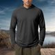 thumbnail image 1 of MHFRRA Sudadera de Manga Larga con Capucha de Alto Rendimiento y Tejido Elástico para Correr, Entrenar En El Gimnasio y Actividades Deportivas Al Aire Libre, Ligera y Cómoda Negro, 1 of 3