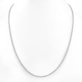 thumbnail image 5 of Nuragold 10k Real White Gold Solid Ball 2mm Moon Diamond Cut Bead Dog Tag Necklace (16"-30") Italian Jewelry for Men & Women, 5 of 6
