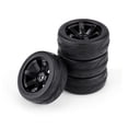 thumbnail image 3 of Juego de 4 Uds. De llantas de goma para carreras, llantas para vehículo todoterreno para pieza de coche RC 1:10 (6 agujeros), 3 of 10