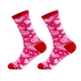 thumbnail image 2 of Women's Socks Valentine's Day Heart Print Socks for Women ,Mid Calf Cotton Socks for Fall Winter, Crew Socks Cute Socks,Valentines Day Gifts H,H, 2 of 8