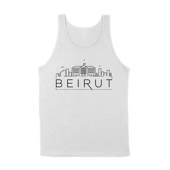 Skyline Beirut Lebanon Tank Top Unisex Large White