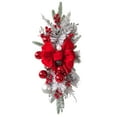 thumbnail image 1 of Guirlandes de Gouttes de Noël Rouges, Couronnes de Noël Guirlande, Guenille de Garniture de Gouttes d'Escalier de Noël pour Porte d'Entrée Maison Extérieur Jardin Escalier Rambarde Mur Fenêtre Décorations de Noël, 1 Pcs, 17.7x7.9", 1 of 2