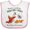 White and Pink, variant on Inktastic There's No Party Like Mardi Gras with Partying Seafood Boys or Girls Baby Bib