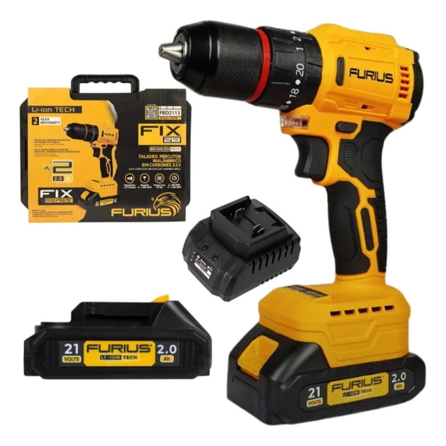 Taladro Rotomartillo Inalambrico 1/2 21v Brushless Furius
