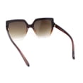 thumbnail image 4 of Womens Inset Squared Butterfly Rhinestone Jewel Hinge Sunglasses Brown Clear - Brown, 4 of 4
