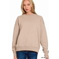 thumbnail image 2 of Zenana Women’s Crew Neck Fleece Long Sleeve Pullover Sweatshirt & Jogger Set – Cozy Lounge & Casual Wear, 2 of 7