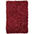 thumbnail image 3 of Safavieh Leather Shag Collection LSG601D Hand-Knotted Modern Leather Area Rug, 4' x 6', Red, 3 of 5