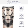 thumbnail image 4 of SKYSONIC Goat Totem Tumbler Stainless Steel Double Wall Vacuum Reusable Insulated Mug with Straw and Built-in Coaste for Cold and Hot Beverages, 20oz, 4 of 7