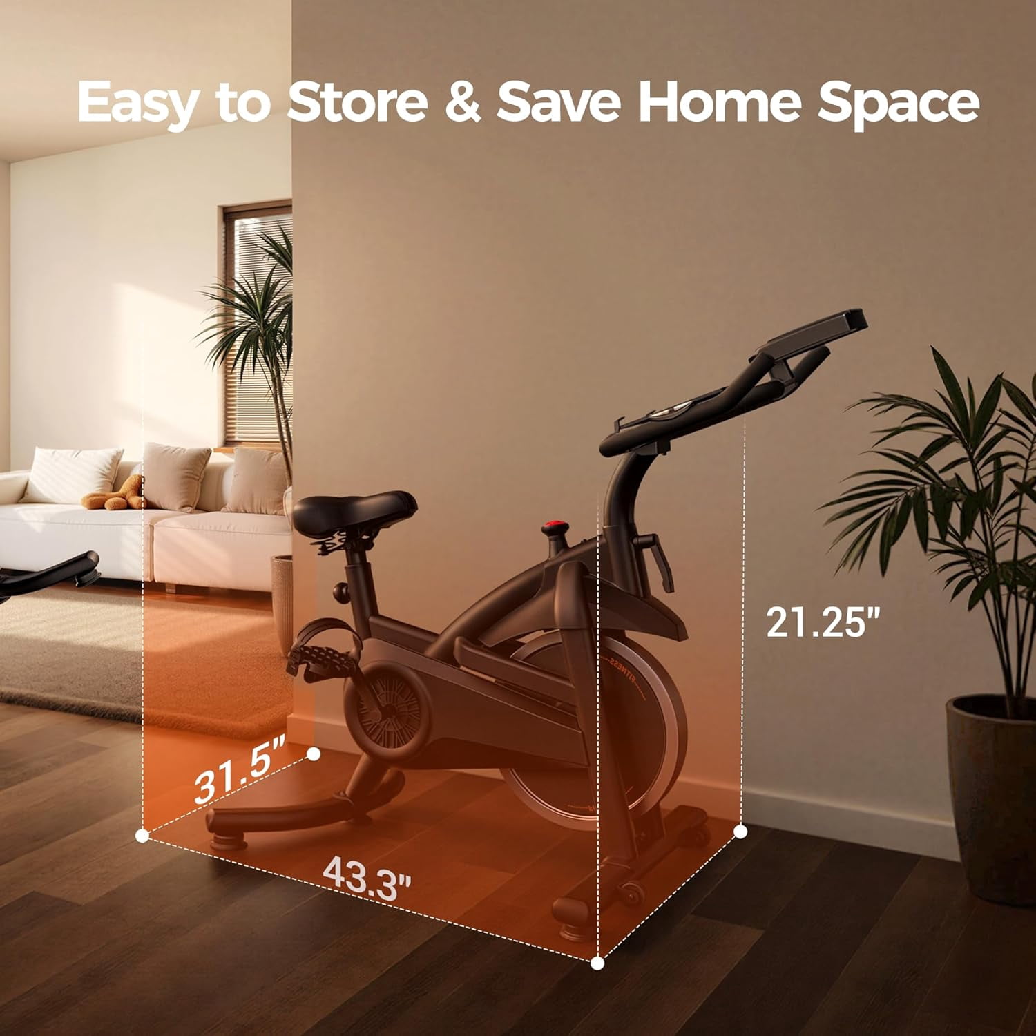 Exercise Bike, Quiet Belt Drive Stationary Bike for Home with 0-100 Resistance & App, 300 LB High Carbon Steel Training Bike, Indoor Cycling Bike with Tablet Holder and Heart Rate