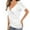 White, variant on Fesfesfes Mama Tshirt Women's Fashion V-neck Wrapped Chest Knitted Button-down T-shirt Short-sleeve Casual Top Short Sleeve Shirts for Women Fitted S(US:4)