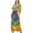 thumbnail image 5 of HAPPY BAY Women's Summer African Beach Maxi Caftan Casual Slit Dress Loungewear Dashiki Dresses for Women 2X-3X Night Sky, Geometric, 5 of 5