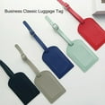thumbnail image 3 of huanledash Luggage Tag Delicate Stitching with Flap Cover Easy to Recognize Portable Adjustable Buckle Privacy Protection Anti-scratch Faux Leather Suitcase Name Tag Travel Accessories, 3 of 8