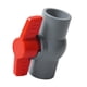 thumbnail image 3 of 2x Válvula de bola de PVC Válvula de cierre de agua con mango en T compacto de dos vías Accesorio de tubería recta para tuberías de aguas residuales piezas, 3 of 8