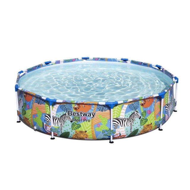 Alberca Bestway Estructural Redonda Estampado Animales 305 x 66 cm