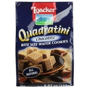 Loacker Quadratini Bite Size Wafer Cookies, Tiramisu, 7.76 oz