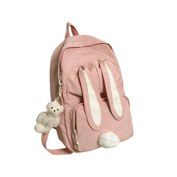bijtend kan niet zien dealer AmShibel Bunny Kawaii Bag Aesthetic Backpack Aesthetic Backpack Kawaii  Backpack with Kawaii Pin and Accessories Students Backpack - Walmart.com