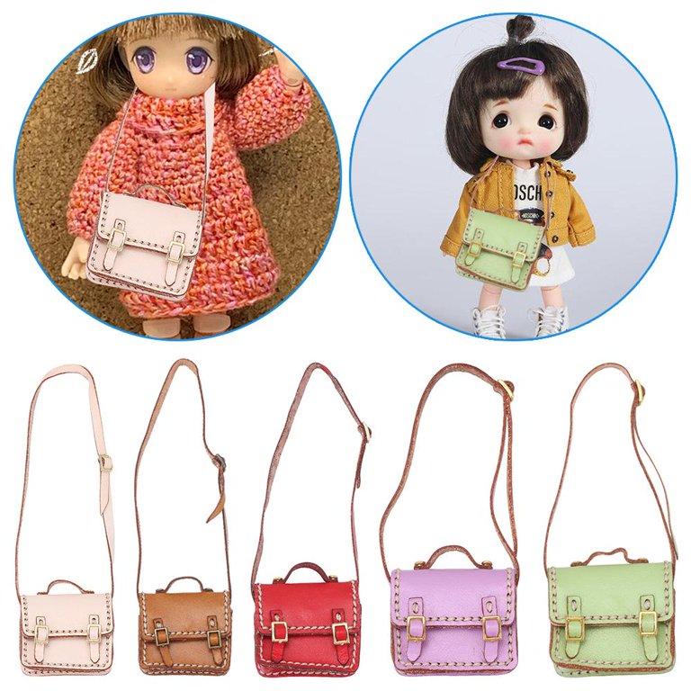 Miniatures Dollhouse Accessories  Leather Handbag Fashion Doll - Fashion  Miniature - Aliexpress