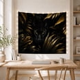 thumbnail image 5 of Front Facing Portrait with Panther Emerging Arrangement, Mystical Fantasy for Space Lovers, Aesthetic Wall Decor, Mother'S Day Gift, Tapestry Wall Hanging for Dorm and Living Room, 5 of 7