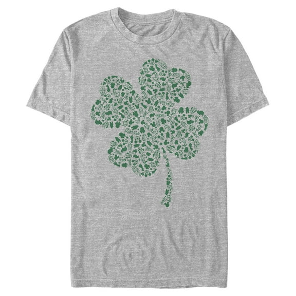 Men's Mickey & Friends Shamrock Friends Graphic Tee Athletic Heather Medium