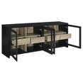 thumbnail image 3 of Denison 79-inch 4-door TV Stand Media Console Black, 3 of 11