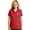 Rich Red, variant on Womens Patriotic Sailboat Sailing USA Flag Patch Moisture-Wicking Polo Shirt, Extra-Small White
