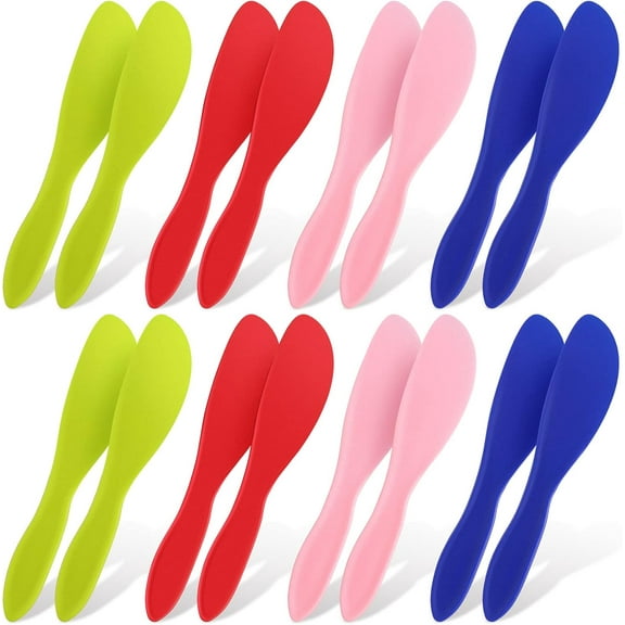 16 Pcs Plastic Butter Knife Spreader, Multi Purpose Plastic Butter Spreading Spreader Knife, Kitchen Frosting Knives for Cheese Cream Icing, Lime Green Red Pink Blue